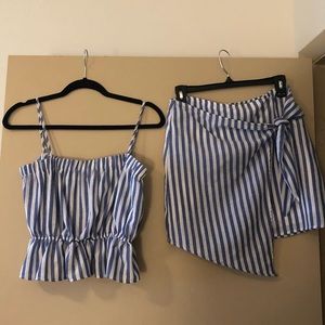 Impeccable Pig blue/white stripes two piece set